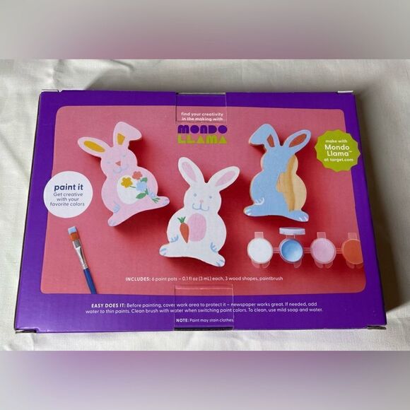 3 DIY Easter Bunny NEW Paint Your Own Spritz Set of 3 Spring NIB - Picture 2 of 6